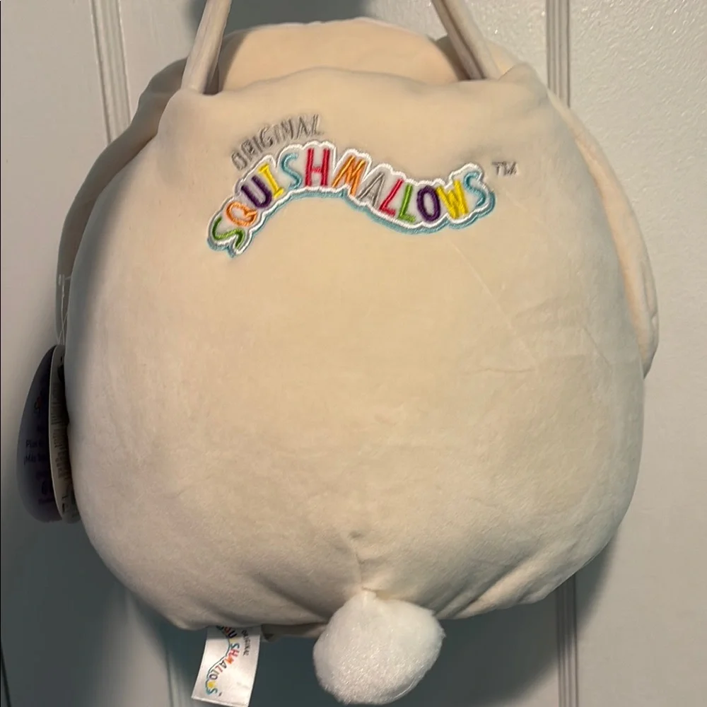 Plush Bunny Pet Toy - Cream and White